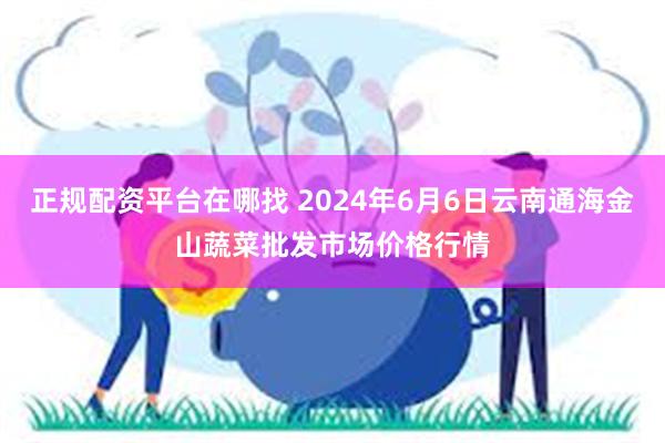 正规配资平台在哪找 2024年6月6日云南通海金山蔬菜批发市场价格行情