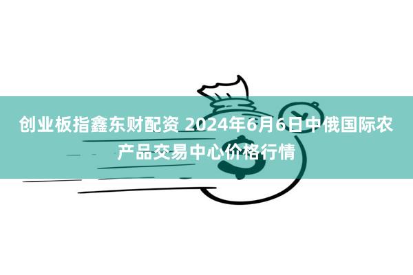 创业板指鑫东财配资 2024年6月6日中俄国际农产品交易